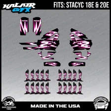 Graphics Kit for STACYC 18E 20E Electric Bike (All Years) Vizion Series-Magenta