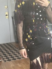 Nasty Gal Embellished Sequin Fringe Sheath Party Dress