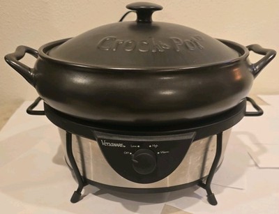 Rival Crock-Pot Versaware SCI609-HSN Slow Cooker Black Stoneware Stainless Steel