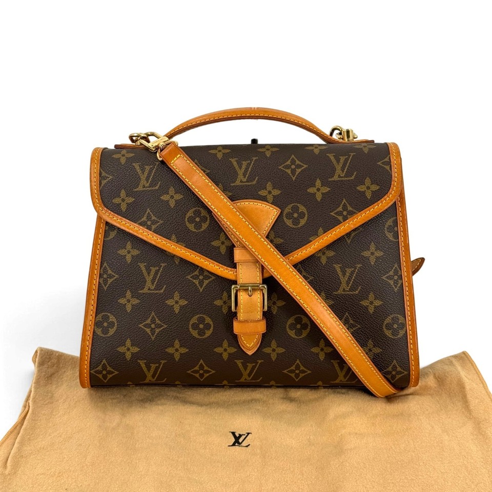 LOUIS VUITTON Bel Air Monogram Canvas Brown 2Way Shoulder Bag Satchel M51122