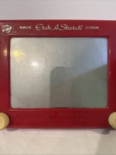 Vintage Original Ohio Art 505 Etch A Sketch Magic Screen Toy Red Working 70s