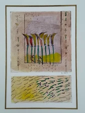 B.CONY SIGNED ORIGINAL ETCHING PAINTING ABSTRACT MODERN ART MODERNISM #1/1