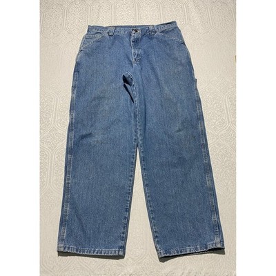 Vintage Baggy Y2K Riders Mens Carpenter Jeans 33x30 Blue Denim TZS