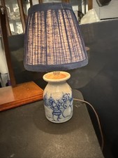 Salmon Falls Pottery Helen Berg Mini Lamp Electric Plug In Salt Glazed