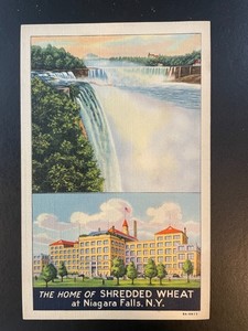 Postcard - Home of Shredded Wheat Niagara Falls NY - Linen - 5.5 x 3.5