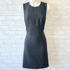 NWT Ann Taylor Black Lace Side and Back Sleeveless Sheath Dress Size 4  12563623