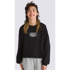 Brand New Vans Kids Name Drop Loose Crew Sweater Black Size Large 14 