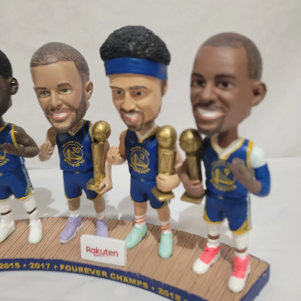 Golden State Warriors Forever Champs Bobblehead Curry, Thompson, Green - Image 3 of 4