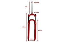 27.5 Zoll Zoom Feder Gabel A-Head 1 1/8 einst...
