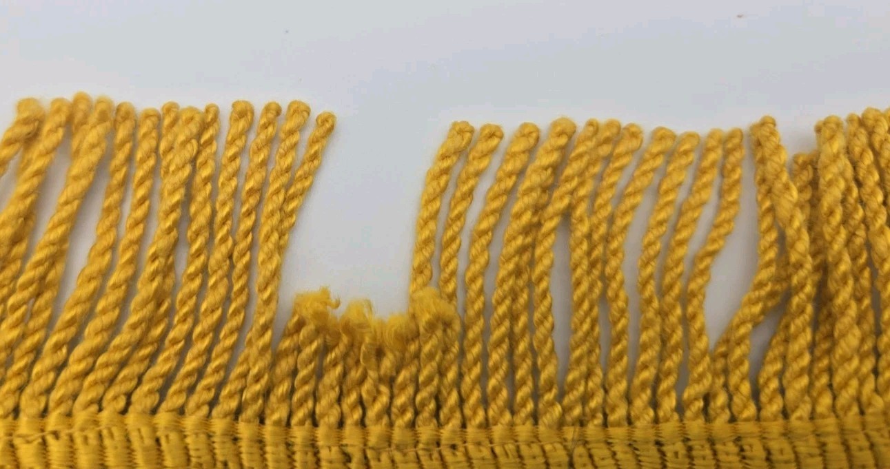 Wisconsin State Flag Ceremonial w/ Gold Fringe - Vintage Pre-1981 RARE - Nylon 