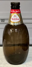 LARGE ADVERTISING HEIDELBERG BEER BOTTLE, 18” TALL X 8” DIA FATEST POINT, NO LID