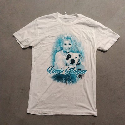 Lorrie Morgan White Cotton T Shirt Size Small Signed Next Level