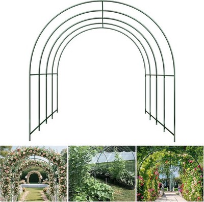 13' L x 7' W x 7.2' H Large Garden Support Arch Frame Climbing Plant Arch Arbor