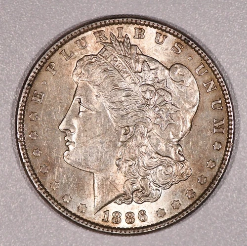 1886-P Morgan SILVER One-Dollar Coin, Extra Fine Condition