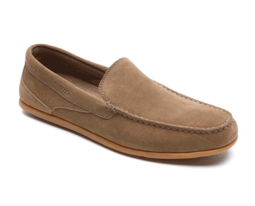 NIB Rockport Tan Bennett Lane III Cape Noble Venetian Vicuna Suede
