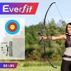 Everfit 55lbs Bow Arrow Set Recurve Takedown Archery Hunting for Beginner Red