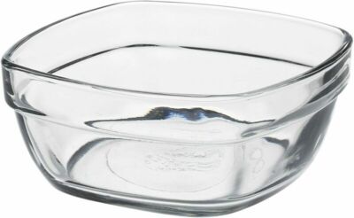 Duralex Glas stapelbare quadratische Schüssel 9 cm klar