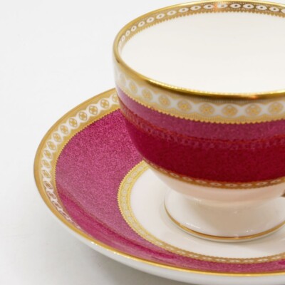 Vintage Wedgwood Ulander Powder Ruby Teacup & Saucer | eBay