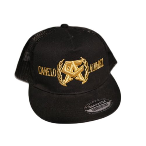 Canelo Alvarez Golden Logo Trucker Snapback Hat B… - image 1