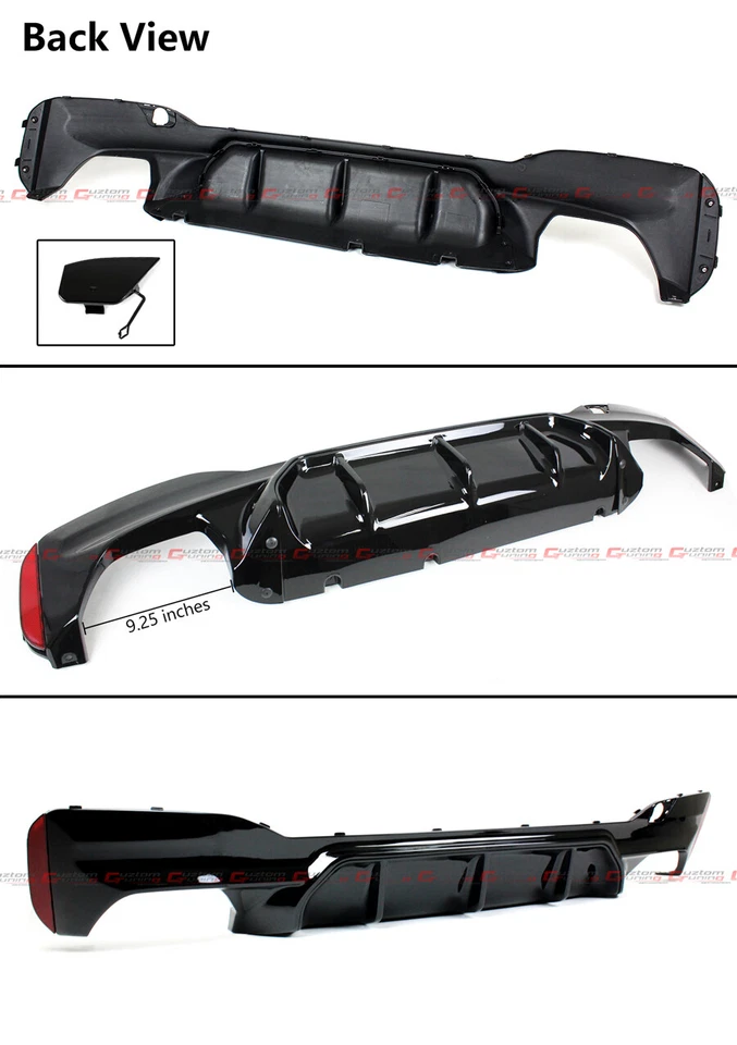 Difusor trasero estilo M5 negro brillante para BMW G30 serie 5 17-23 con parachoques deportivo M Foto 3 de 4