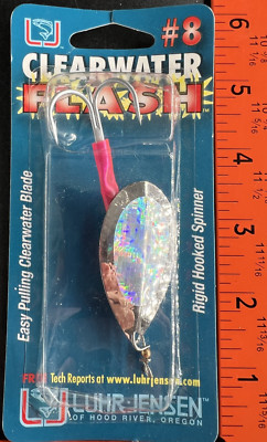 1 LUHR-JENSEN CLEARWATER FLASH SPINNER 2273-008-2150. H-IN/SLV DISCO TA. SZ 8