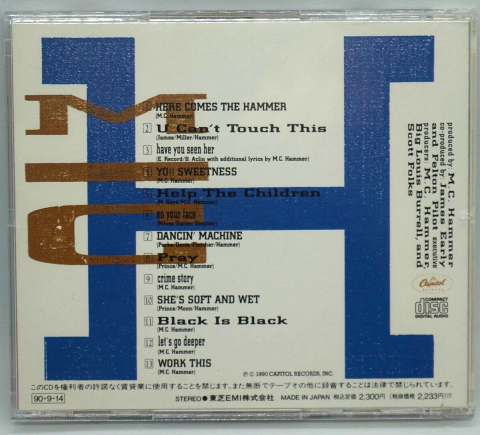 MC Hammer : Please Hammer Don't Hurt 'Em CD Album (Japan 1990 Press) No OBI HTF - Image 2 of 3