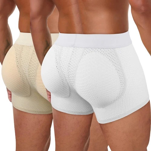Mens Padded Underwear Buttock Butt Lifter Body Shaper Hip Enhancer Boxer Briefs - Picture 22 of 22