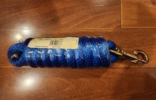 Horse Lead- 5/8" X 10' Long - Poly Lead with Bolt Snap - Blue - NEW