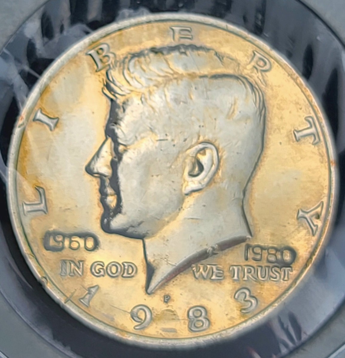 1983 P Gold Toned Kennedy Half Dollar Stamped 1960 - 1980 | eBay 1983 P Gold Toned Kennedy Half Dollar Stamped 1960 - 1980 | eBay