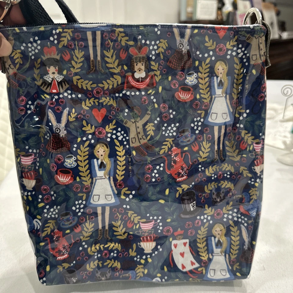 Alice In Wonderland Tote Bag Cheshire Cat Queen of Hearts Crossbody, Shoulder - Image 4 of 4