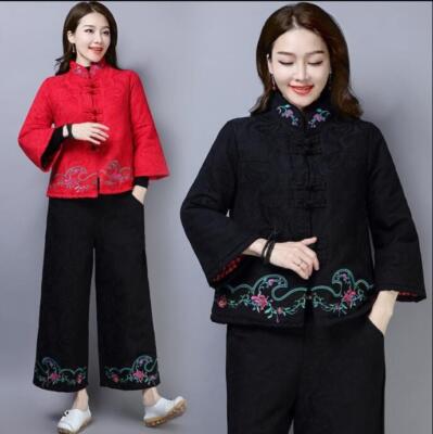 ジャケット・アウター Ethnic Embroided Design No Collar Jacket ジャケット・アウター Ethnic Embroided Design No Collar