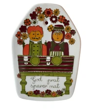 Figgjo Flint Norway Porcelain Turi Wall Plate Prayer 1960s Hygge Scandinavian