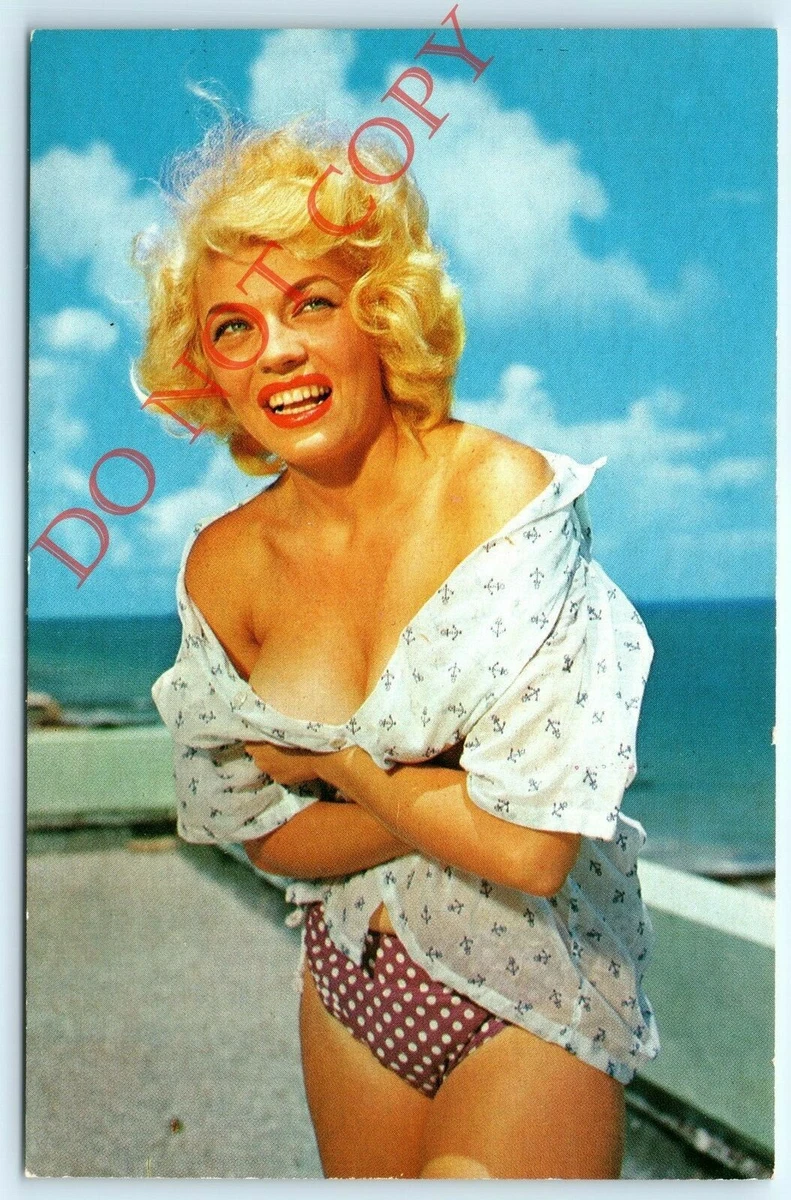 c1950s Cute Blonde Girl Beauty Jayne Mansfield Photo PC Like Marilyn Monroe  A30 | eBay