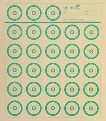 USBR - US Bench Rest Target (18 Pack) 50 Yard Tagboard, Green 14''x16'' SHIPS FREE