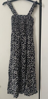 Girls Black Floral Maxi Midi Tiered Dress 915 Generation New Look