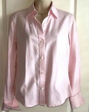 Banana Republic Pink Textured Button Down Blouse Small
