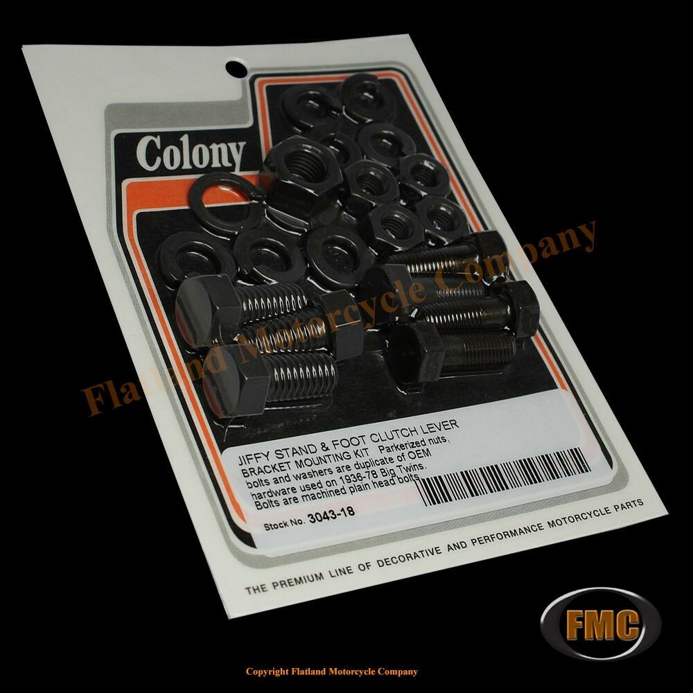Colony 3043-18, Jiffy Stand & Clutch Bracket Kit, 1936-1978