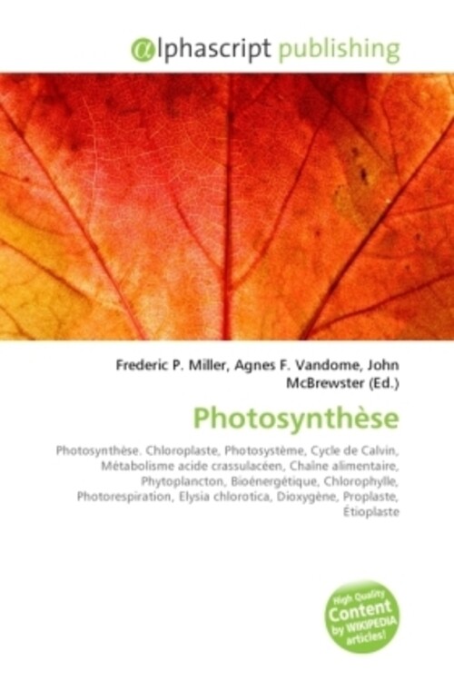 Frederic P. Miller (u. A.) | Photosynthèse | Taschenbuch | Englisch