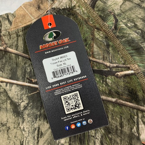 Mossy Oak Shirt Mens XL Camo Tibbee Flex Long Sleeve Stretch Lightweight Hunting - Picture 7 of 11