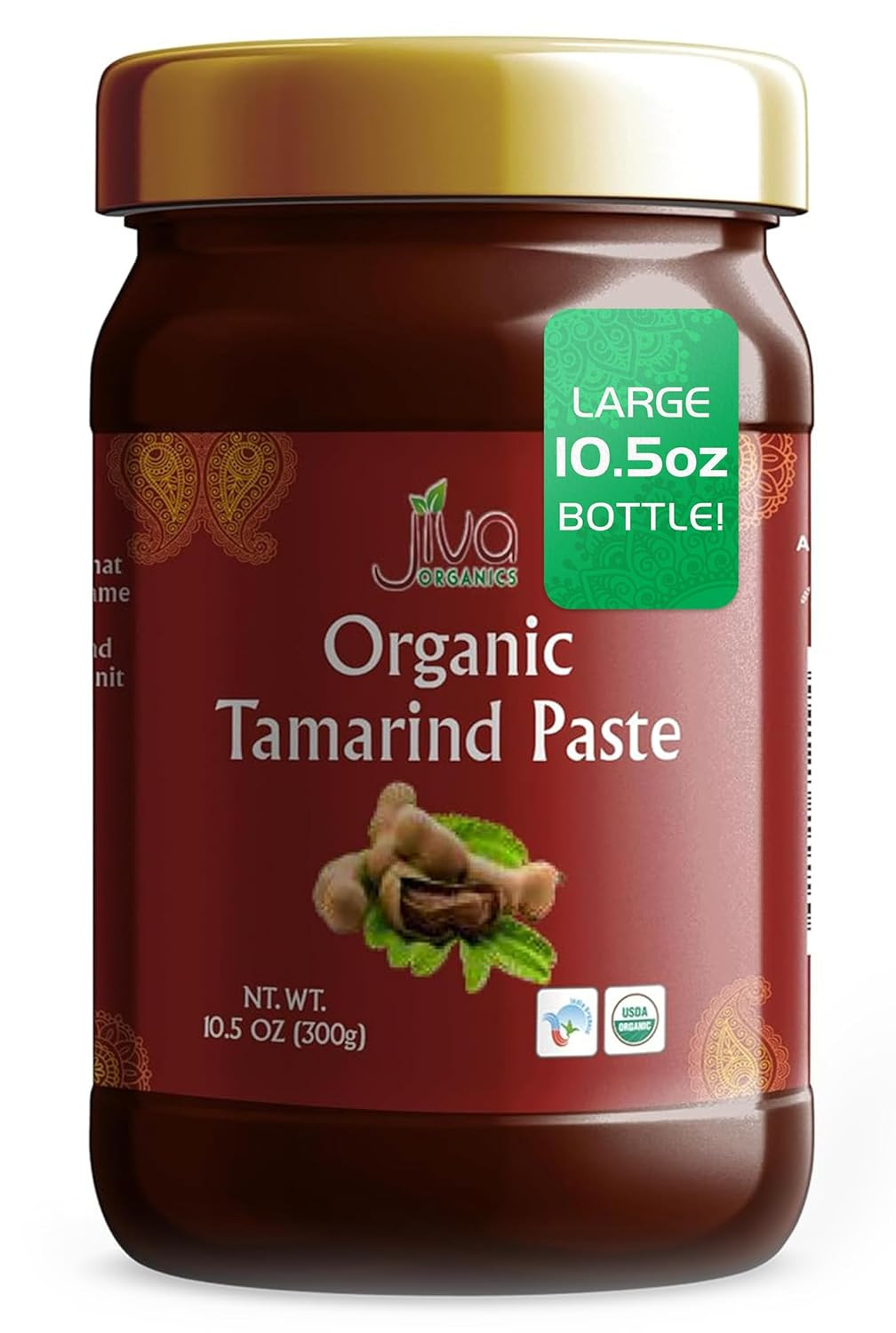 Паста из тамаринда Jiva Organics, 10,5 унций (300 Г) - Высшего качества, без гмо, я