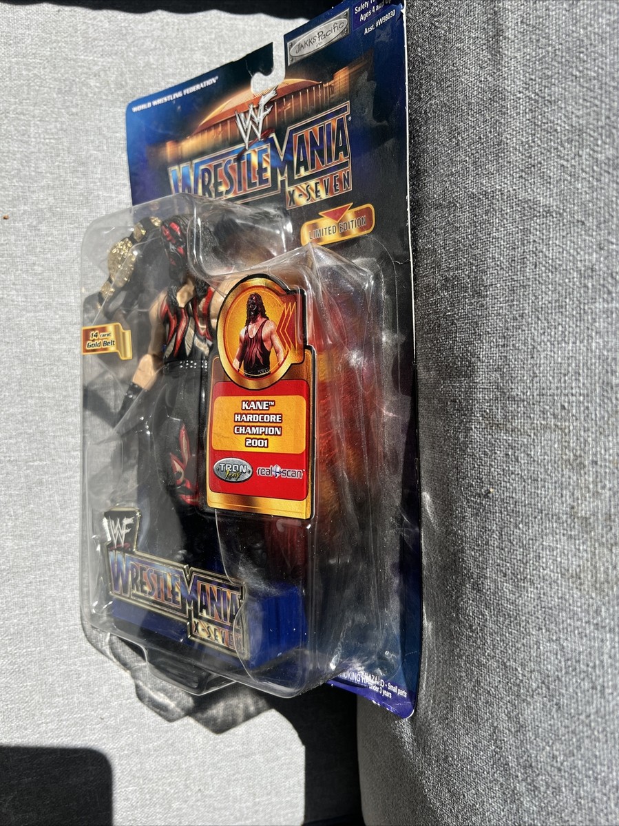 Kane W/ Belt WrestleMania X- Seven Jakks WWE WWF Figure Wear Dents