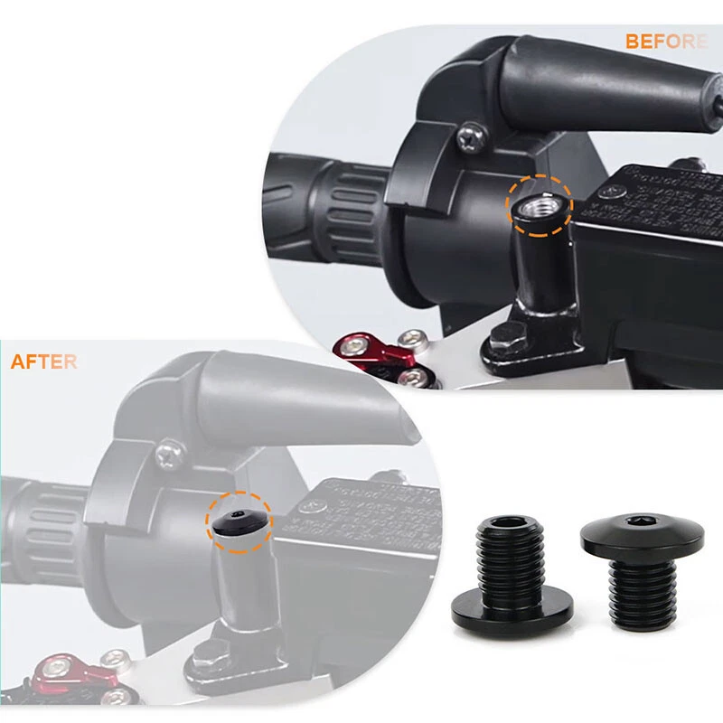 Fit For Aprilia Tuono V4 1100 15-24 Tuono 660 21-24 Mirror Blanking Plugs Black - Image 4 of 4