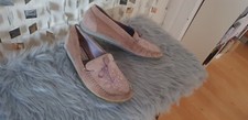 ESPRIT Echtleder Slipper Ballerina Mokassin, Altrosa, Größe 37, Neu