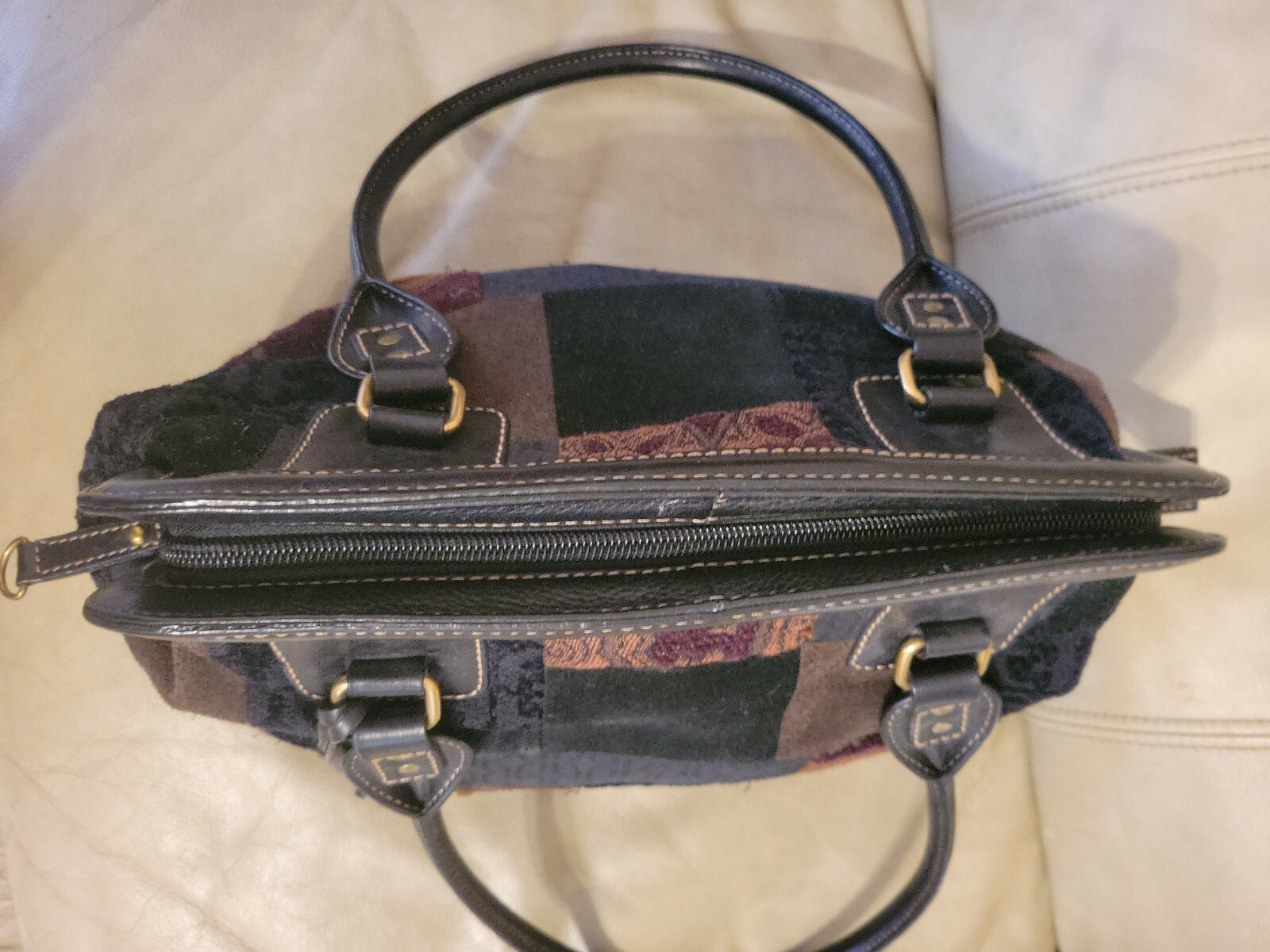 FOSSIL WOMEN'S MULTICOLOR PATCHWORK POCKETS CARPE… - image 4