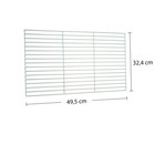 Grillrost 49,5x32,4 cm massiv Ersatz BBQ eckig Grillgitter Rost Universal Neu