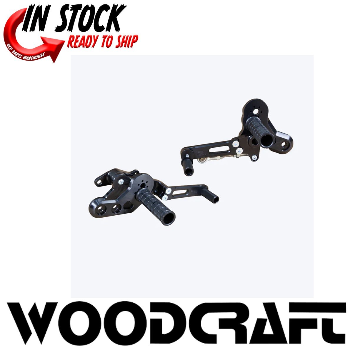 WOODCRAFT RACING FOOTPEG REARSET STD SHIFT BLACK KAWASAKI 2017