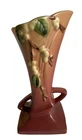 Roseville Pottery Snowberry IVI-7 Dusty Rose Vase w Handles 1947- 7 1/4" Tall