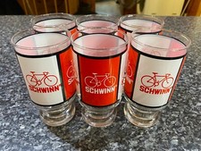 6 Vintage Schwinn Drinking Glasses