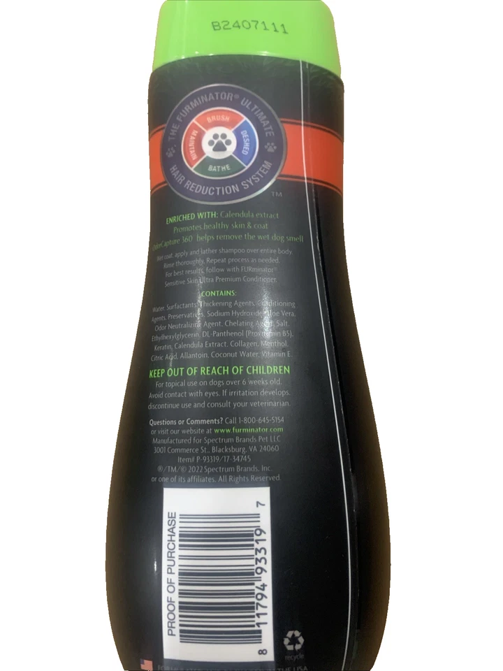 NUEVO FURMINATOR Champú Alivio de la Picazón Ultra Premium 16 OZ Foto 3 de 4