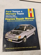  Mercury Topaz  Ford Tempo Repair Manual 1984-1994 Haynes 36078